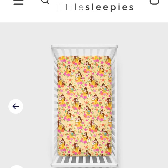 Little Sleepies Disney Princess Belle Fitted Crib Sheet
